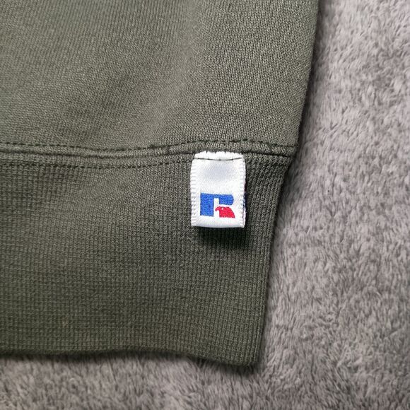 Vintage 90s BLANK RUSSELL ATHLETIC Crewneck Sweatshirt X-Large Green Made In Usa - Picture 10 of 16